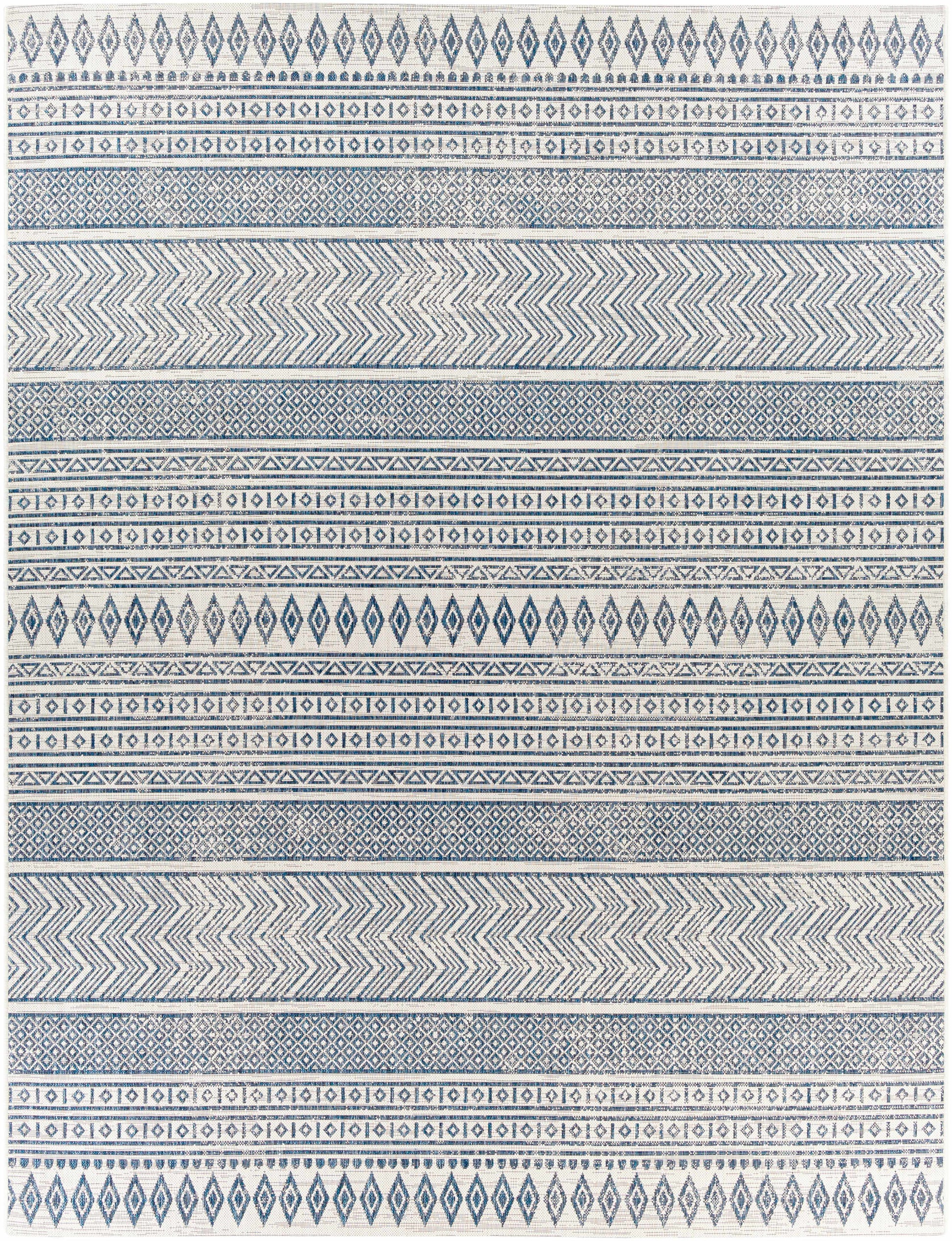 Madras Light Blue Green All Over Performance Area Rug