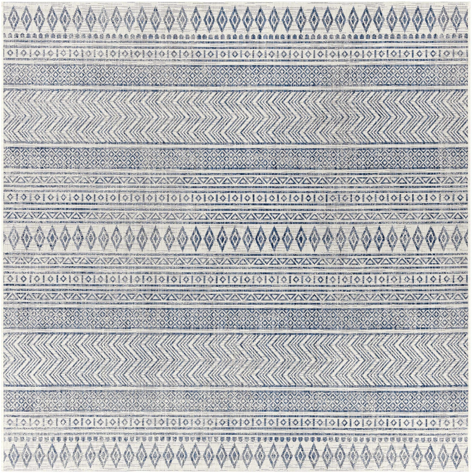 Madras Light Blue Green All Over Performance Area Rug