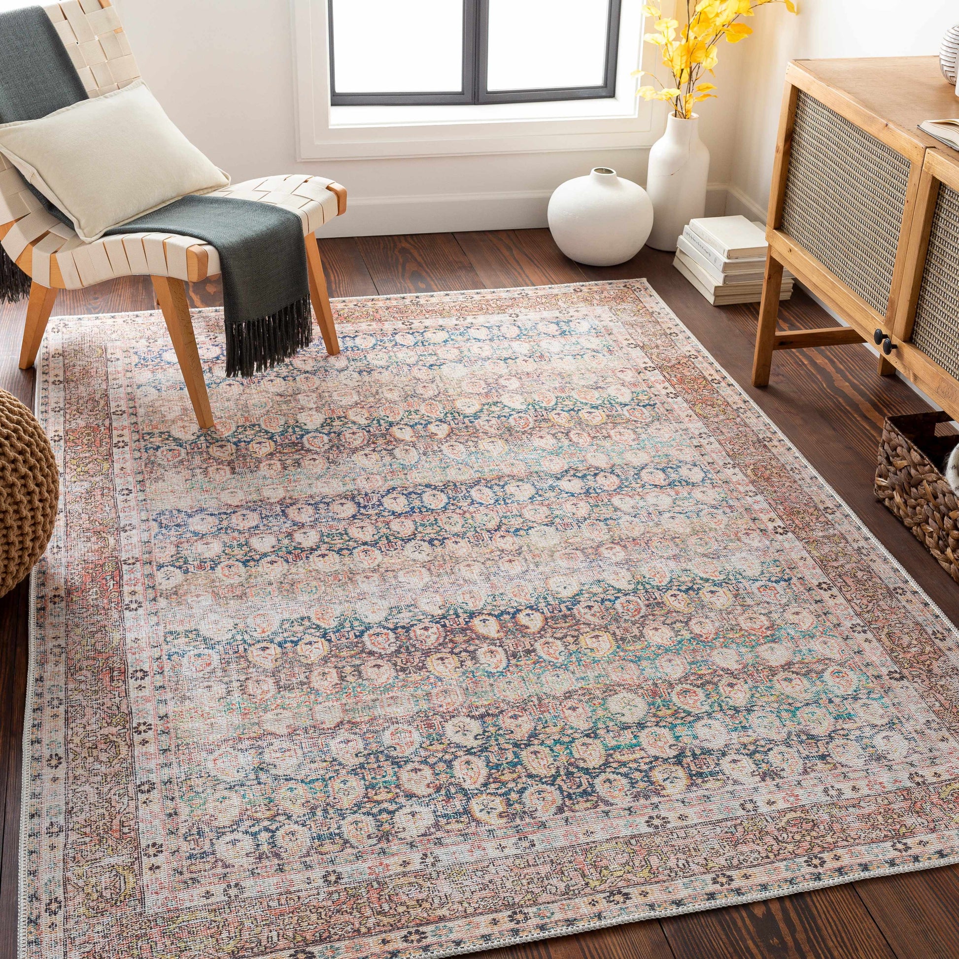 Maligaya Distressed Washable Rug - Clearance