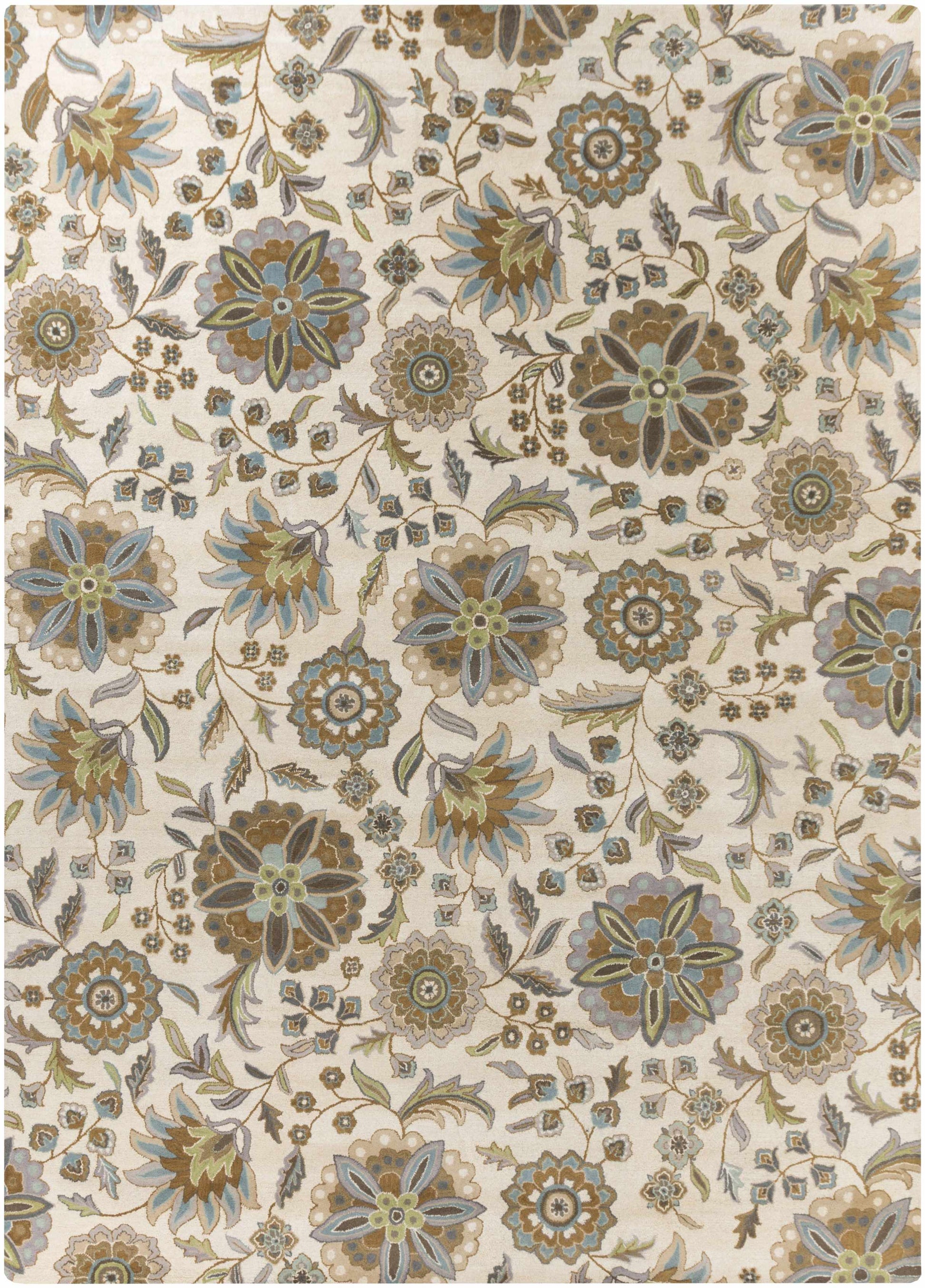 Mack Floral Wool Area Carpet