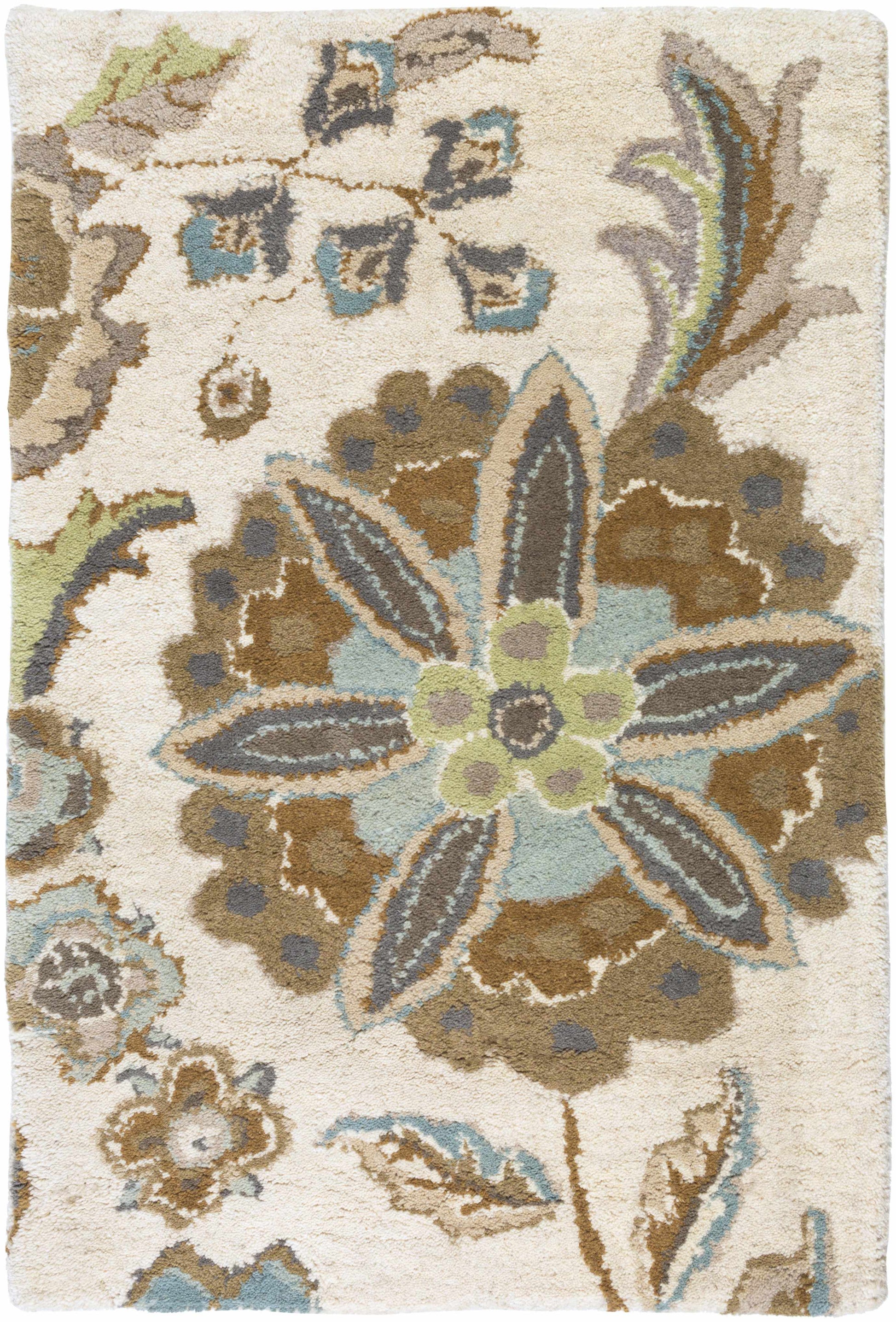 Mack Floral Wool Area Carpet