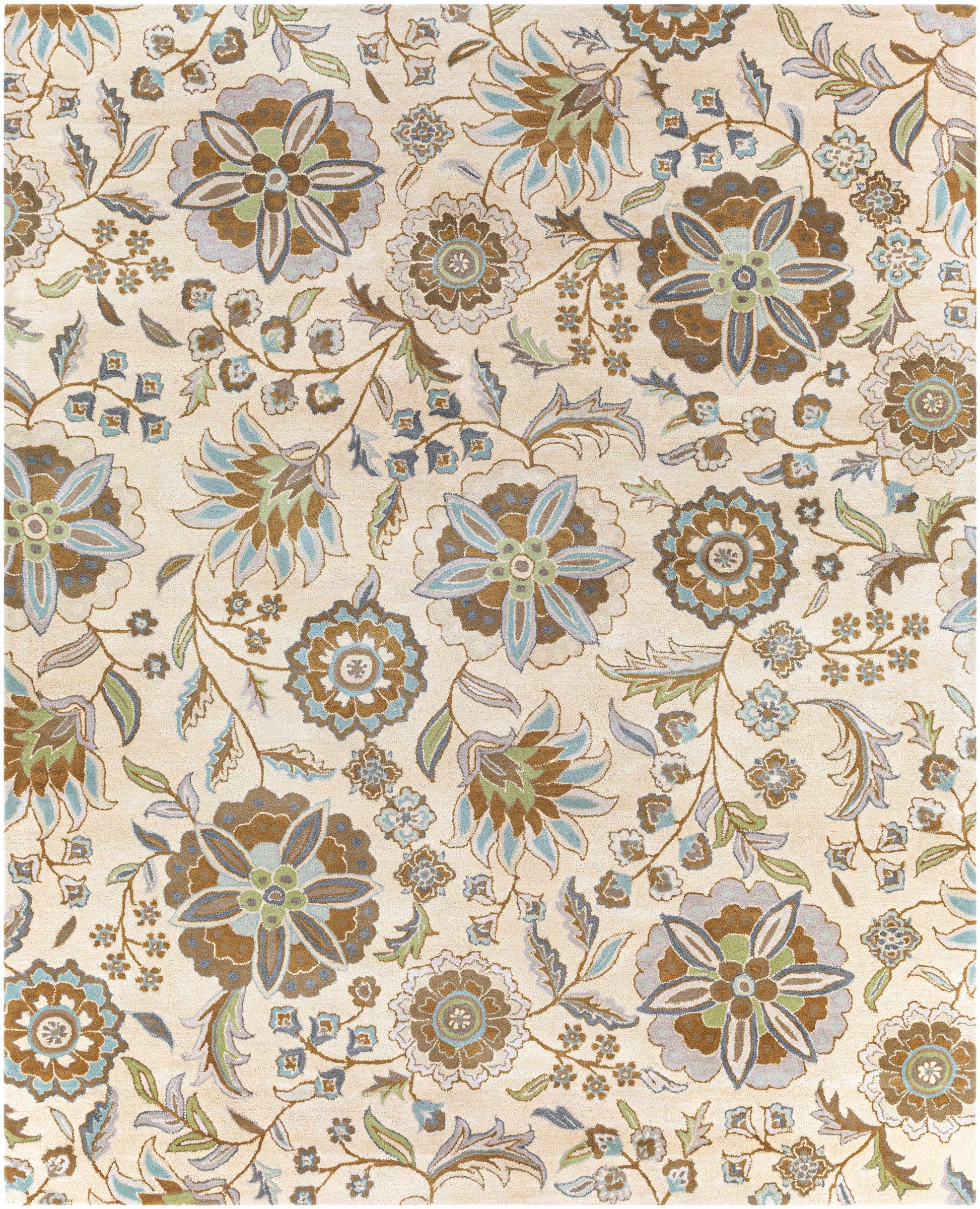 Mack Floral Wool Area Carpet