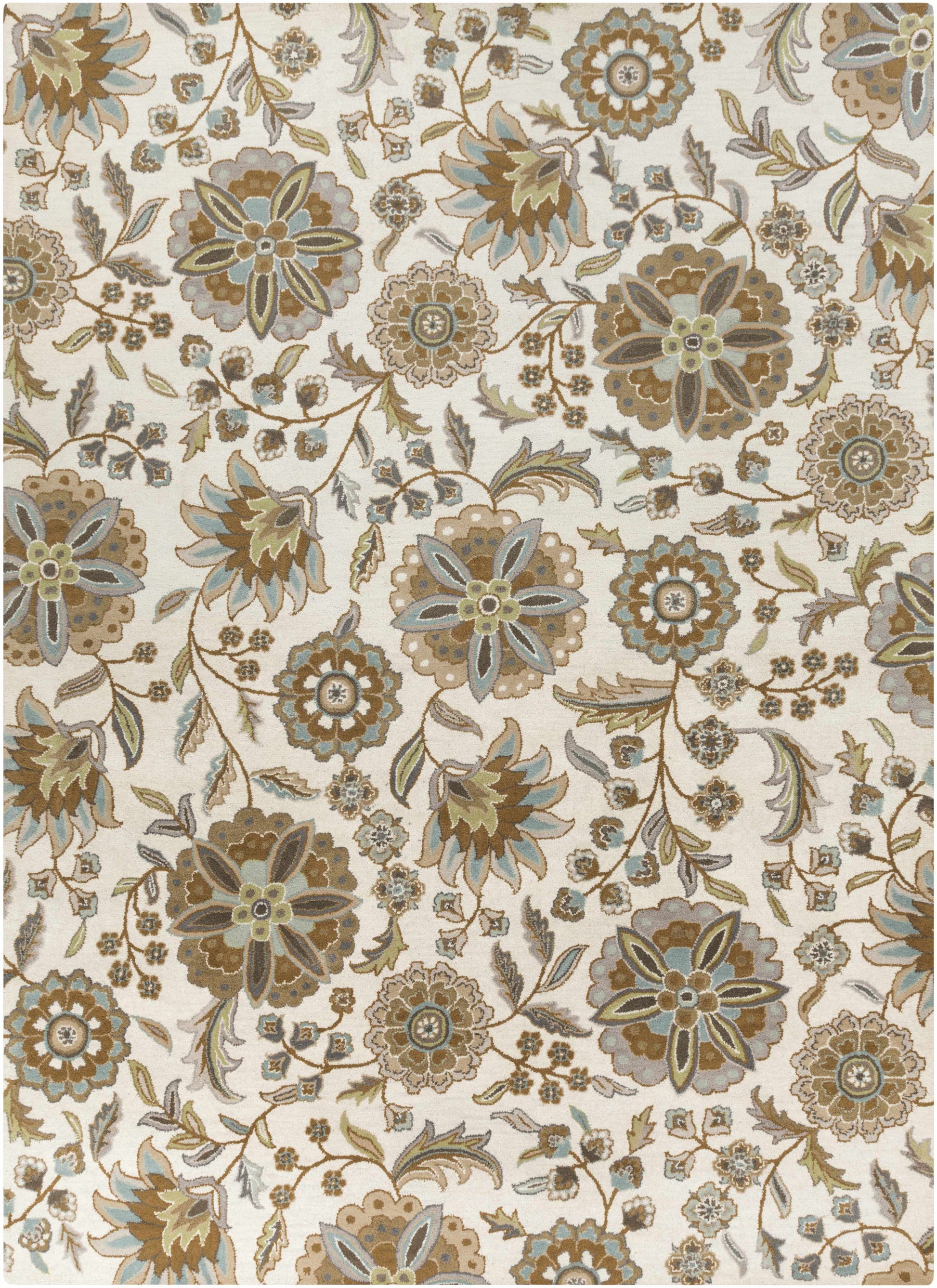 Mack Floral Wool Area Carpet