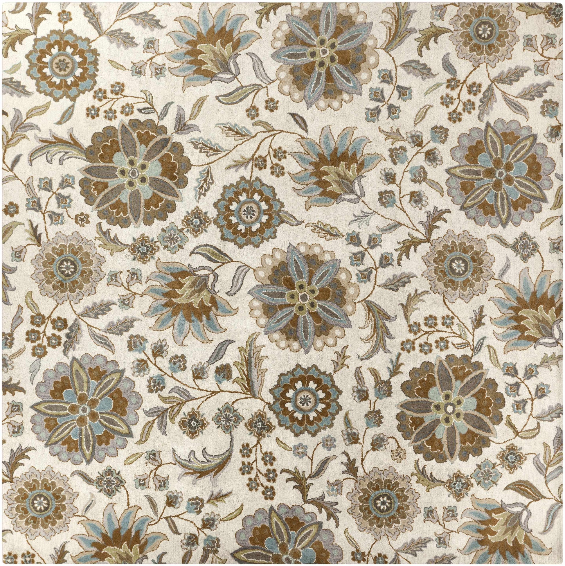 Mack Floral Wool Area Carpet