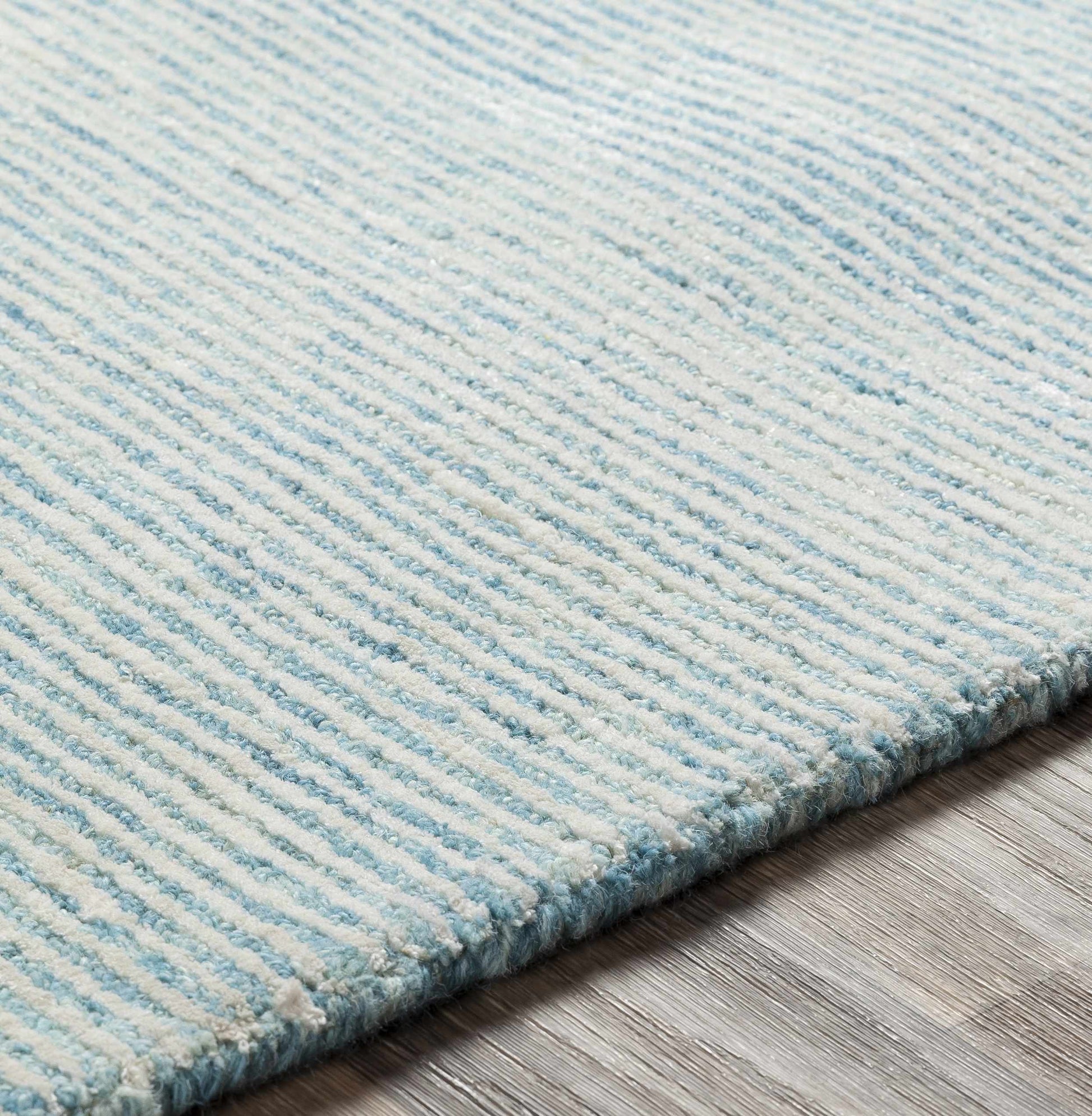 Orcas Hand Tufted Wool-Blend Rug - Ice Blue