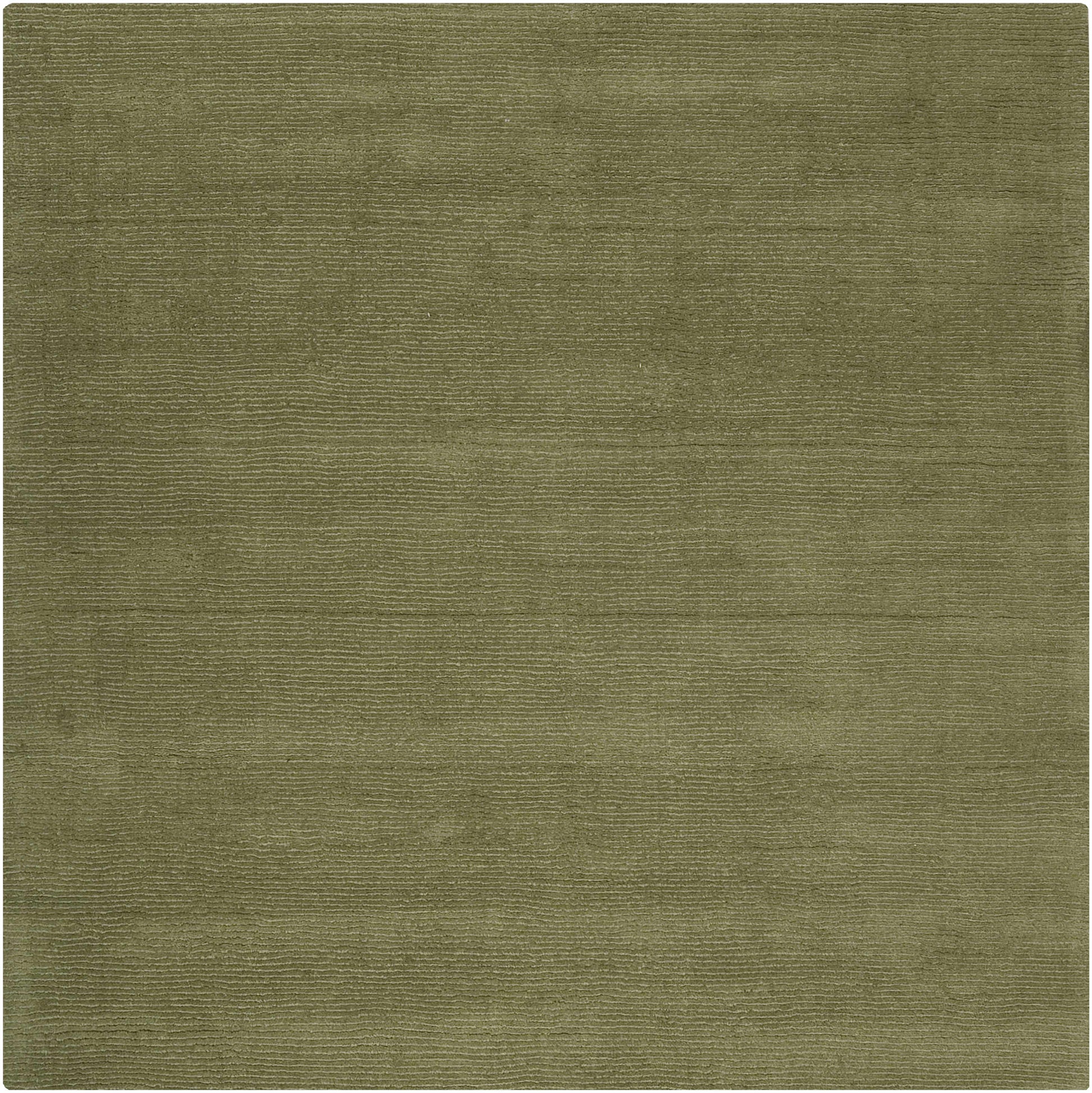 Brockton Solid Sage Green Wool Rug