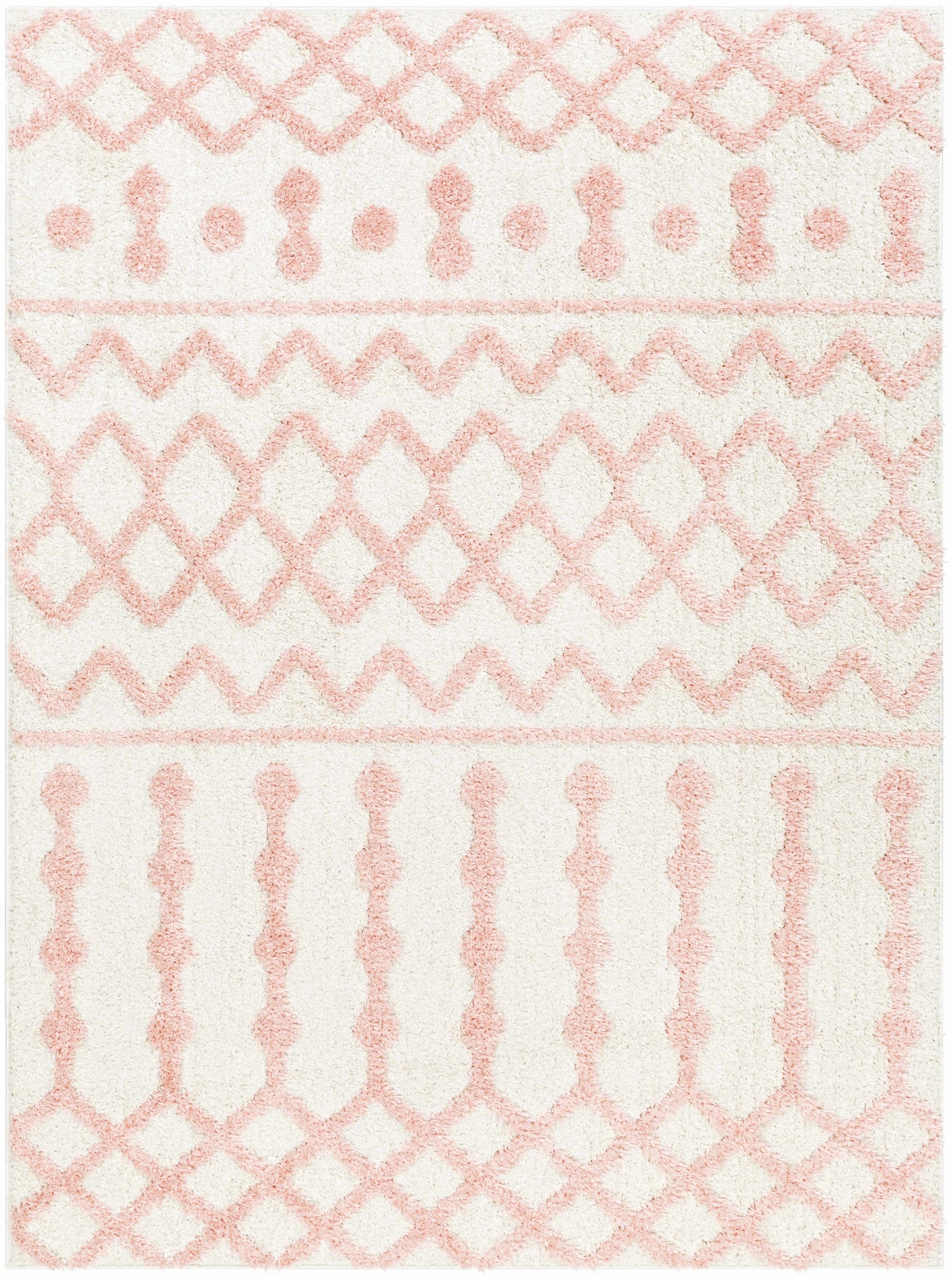 Darva Pink Plush Area Carpet