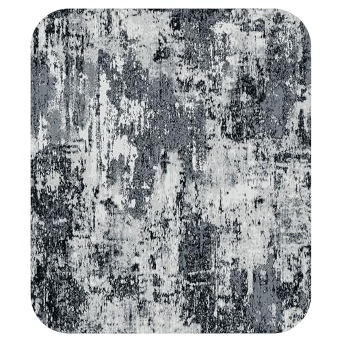 RELEANY Abstract Rug — Black/Navy Blue/Gray — Amazon colorway