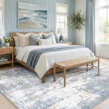 RELEANY Modern Abstract Rug — Light Blue — detail-3