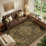 RELEANY vintage medallion rug Brown / Dark Brown primary color image