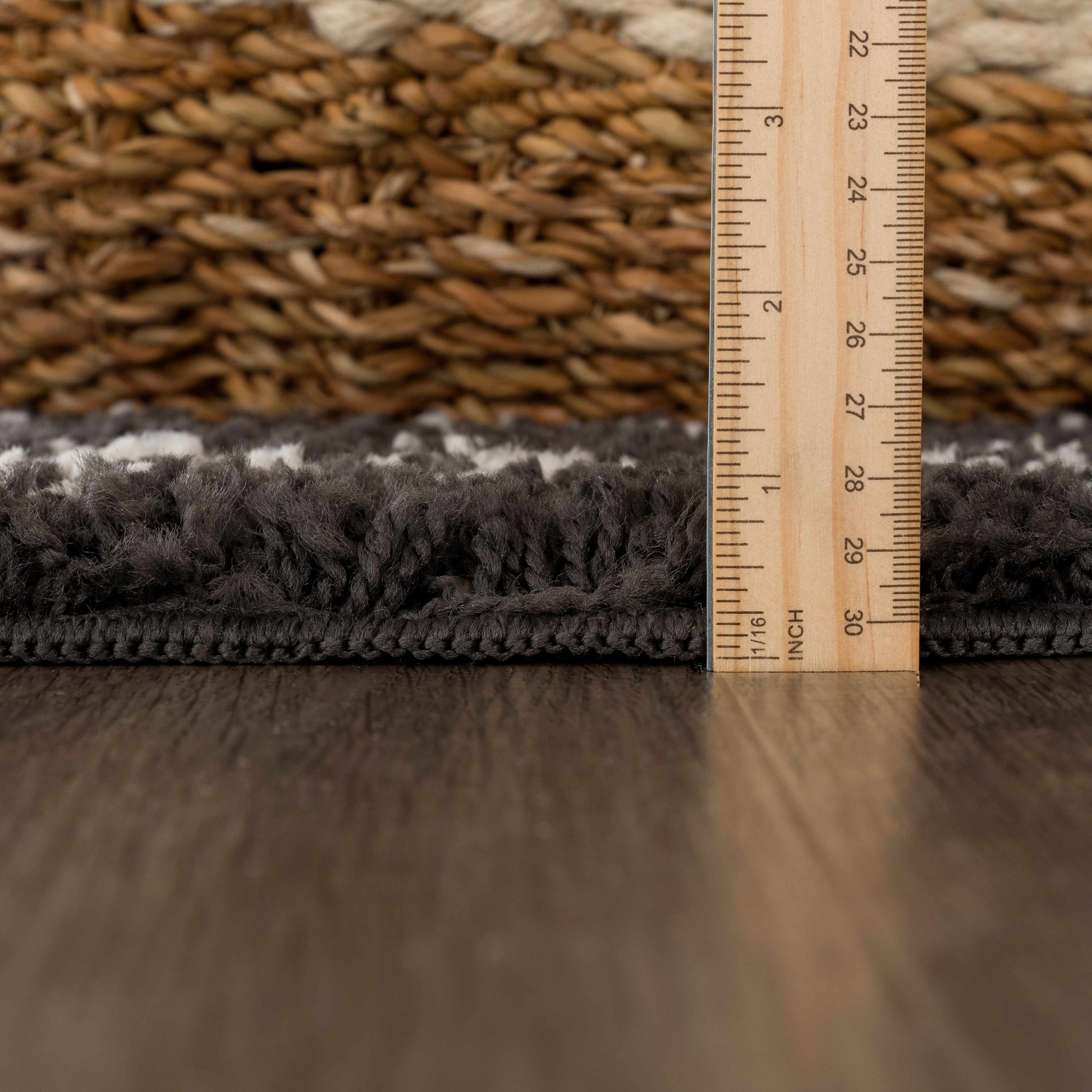 Thetford Black Berber Shag Rug - Clearance