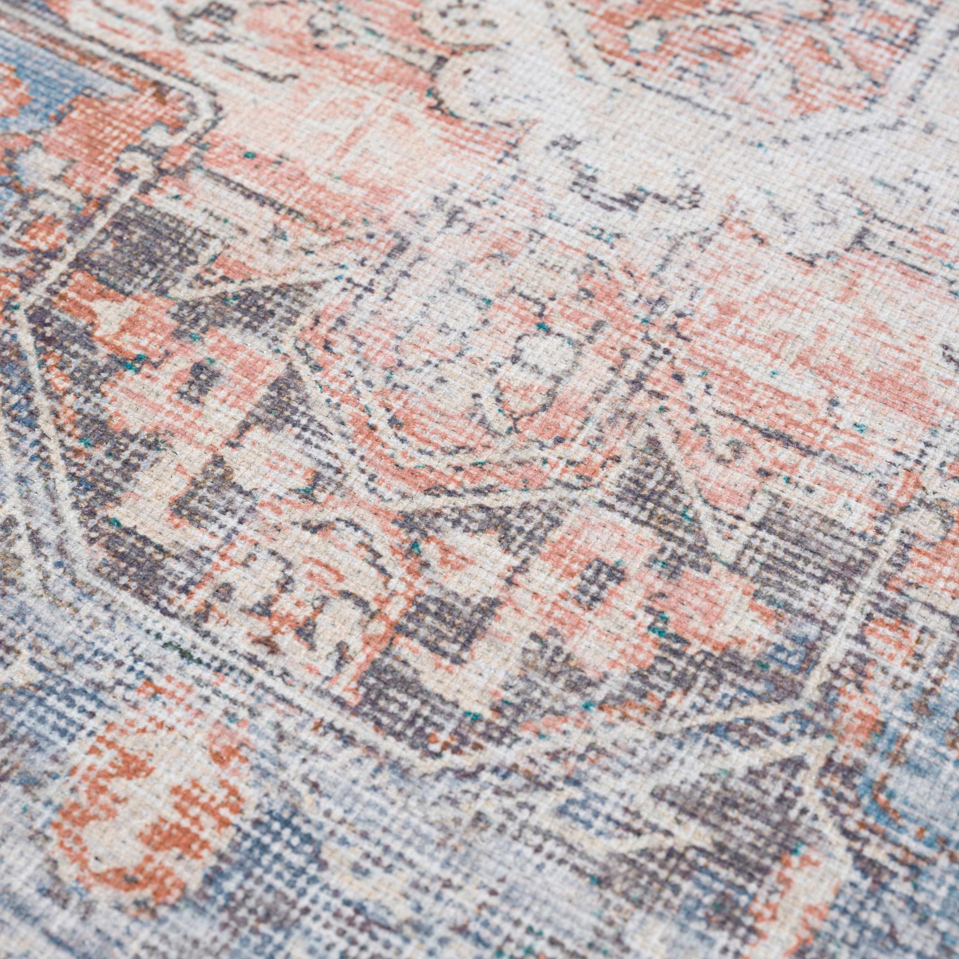 Rosman Distressed Washable Area Rug