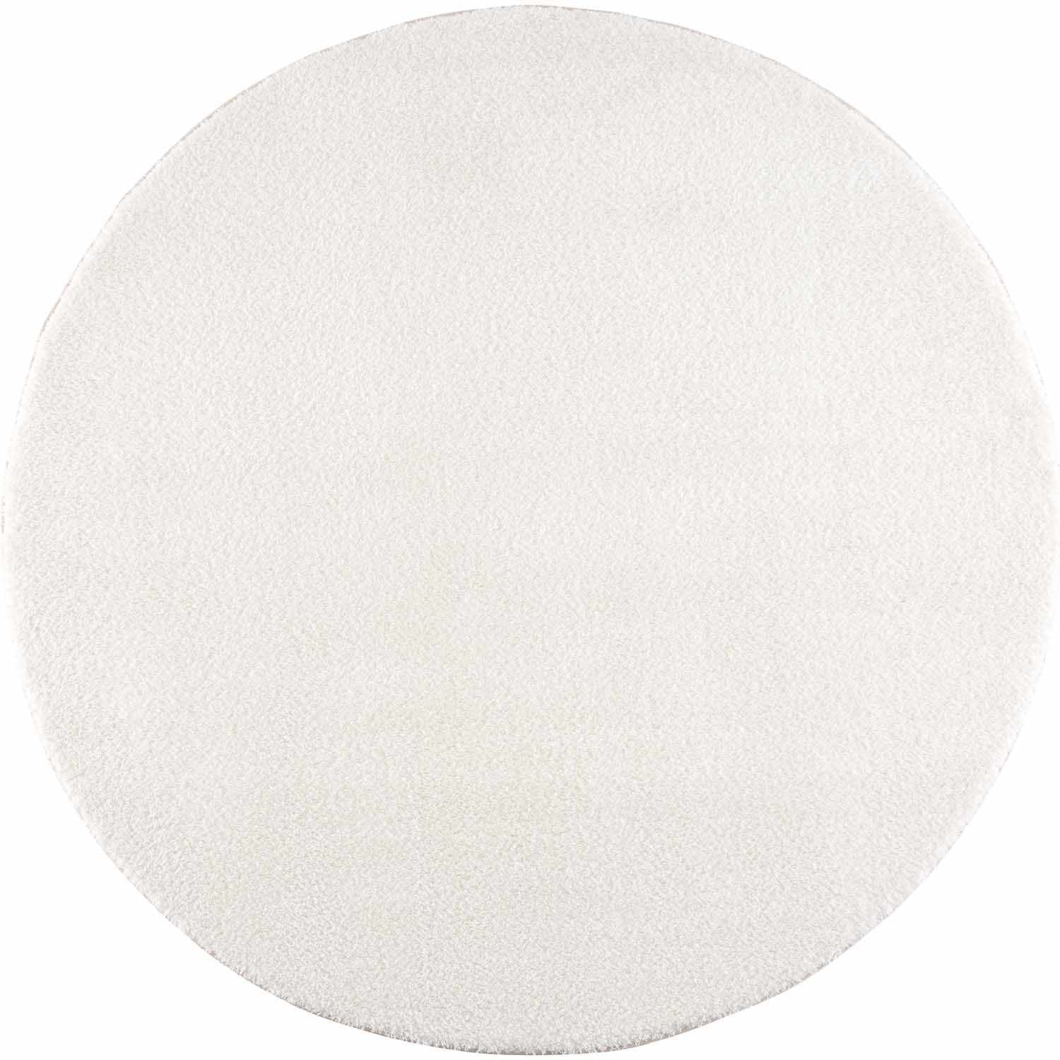 Crevalo Cream Subtle Wavy Abstract Modern Minimalist Polyester Machine Woven Area Rug