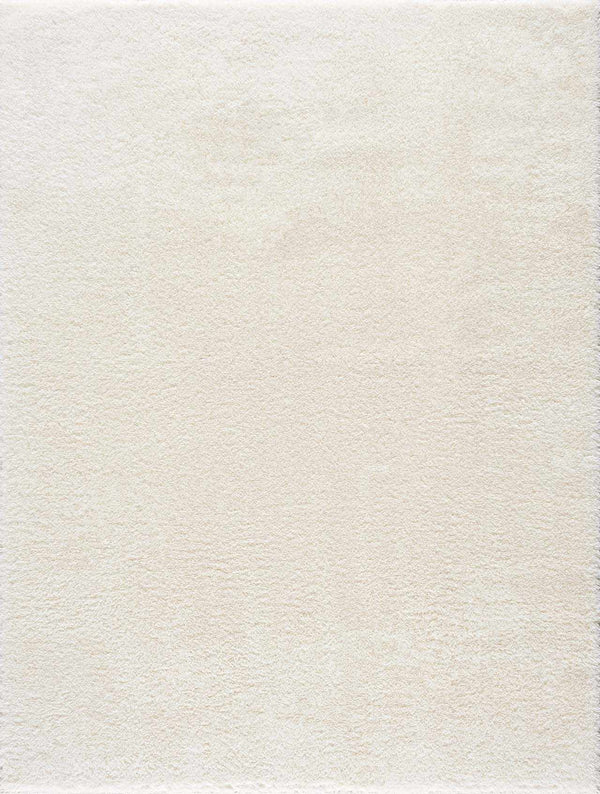 Crevalo Cream Subtle Wavy Abstract Modern Minimalist Polyester Machine Woven Area Rug