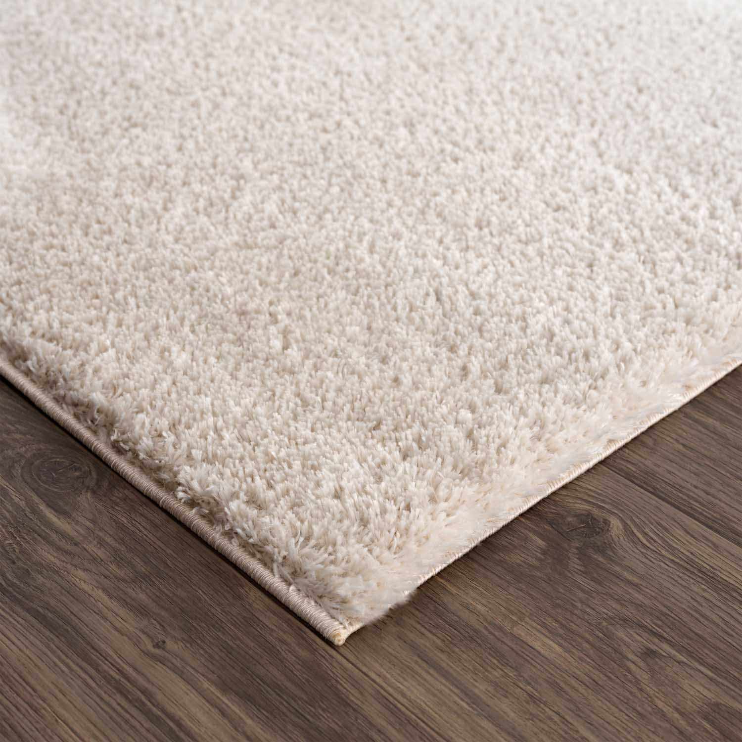 Velora Light Beige Wavy Abstract Modern Minimalist Polyester Machine Woven Area Rug