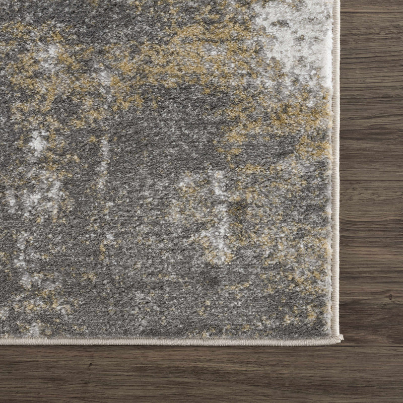 Liveree Gray Abstract Area Rug - Promo