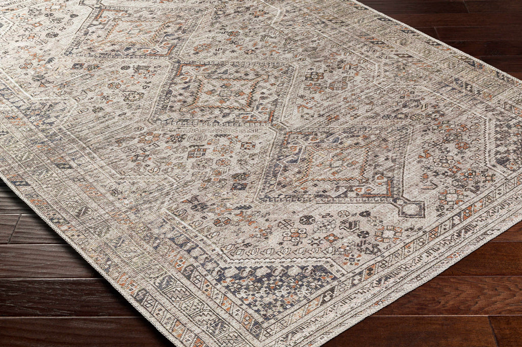 Barny Beige Flat Pile Washable Rug