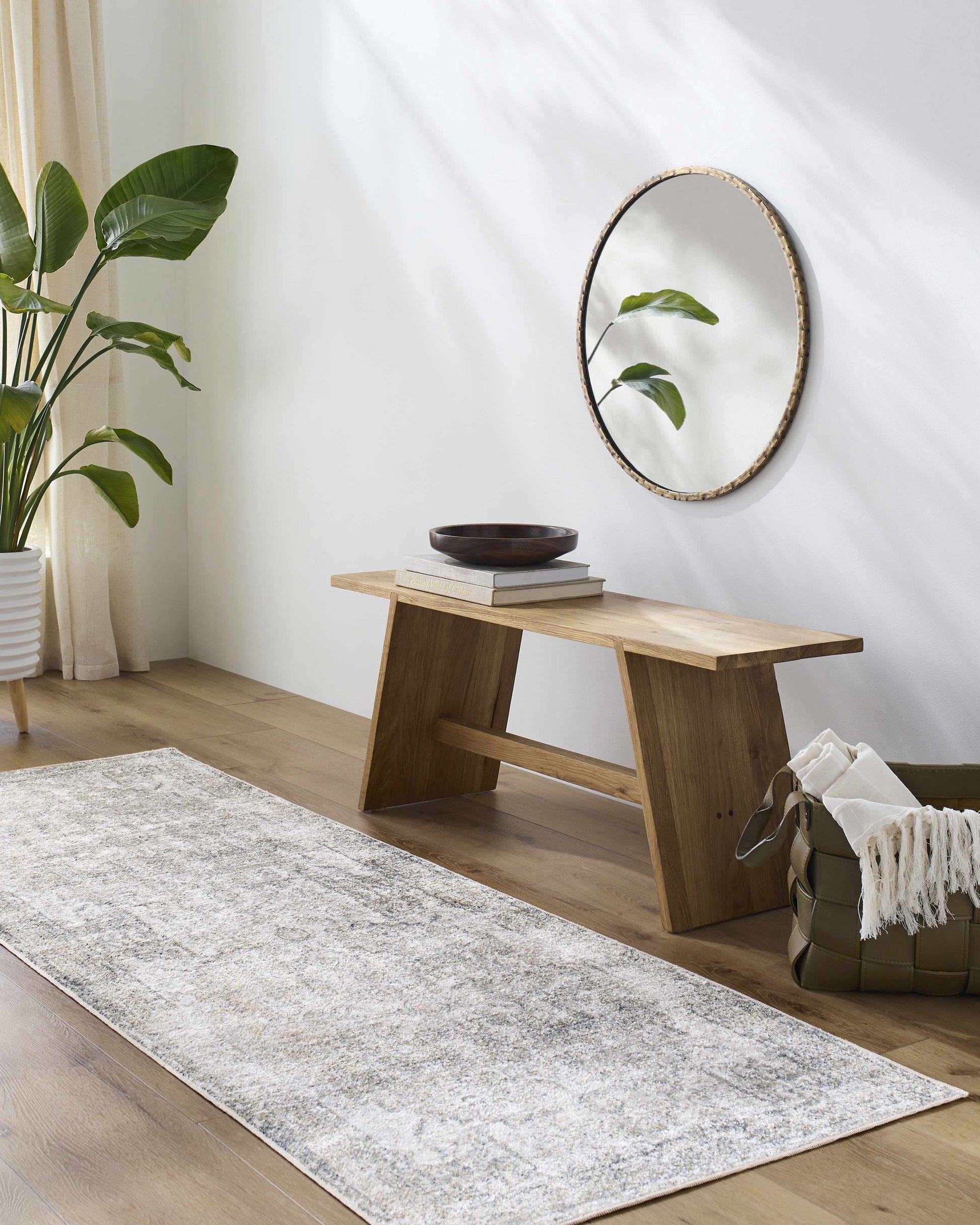 Hera Olive Boutique Washable Rug