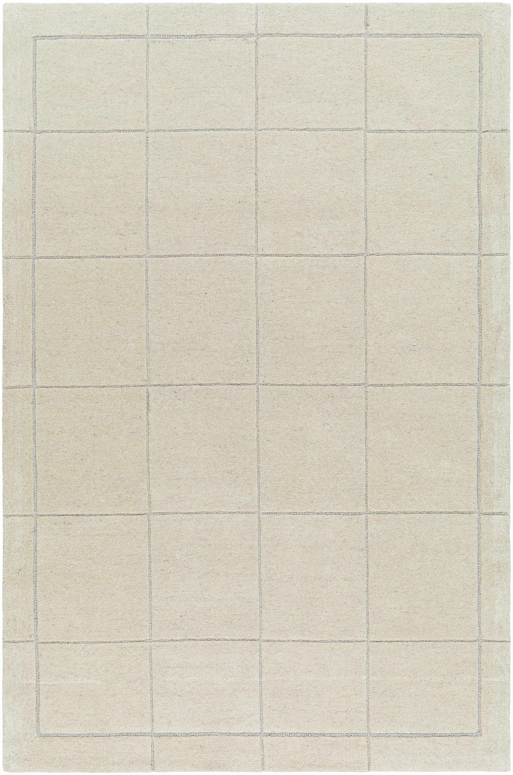 Siarl Cream Checkered Area Rug
