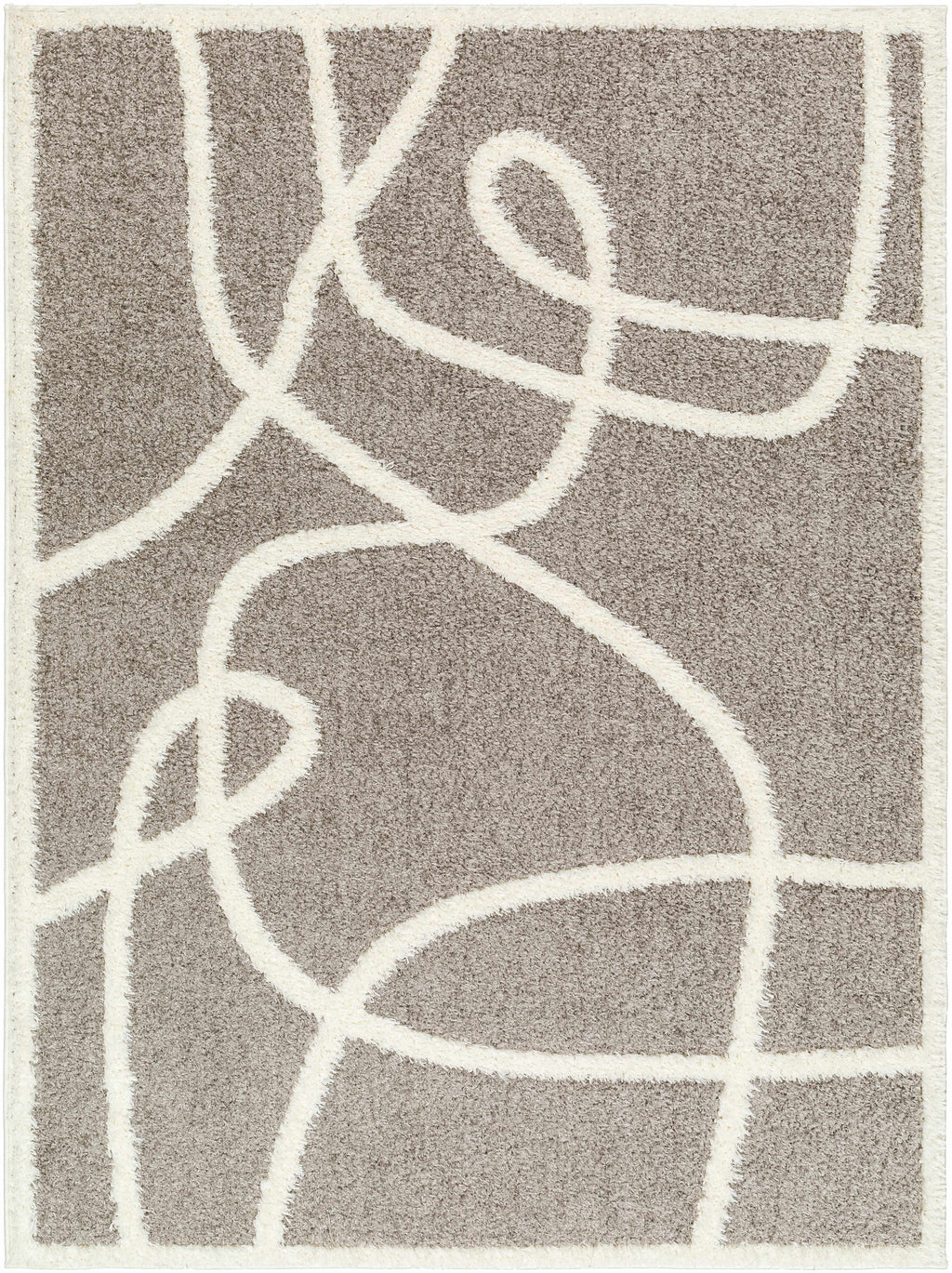 Gilon Taupe Plush Area Rug - Clearance