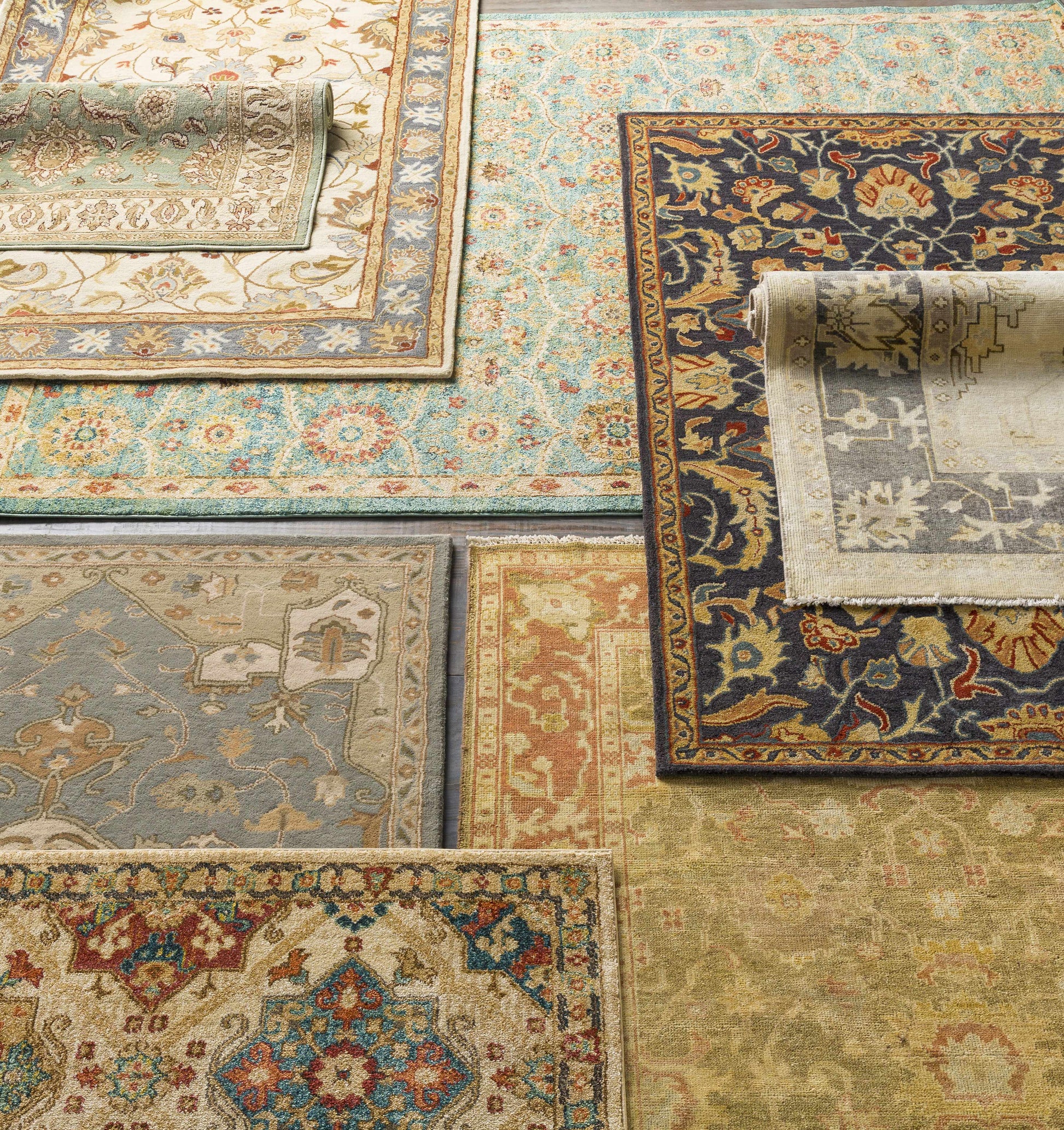 Cherryfield 1125 Yellow & Sage Wool Rug