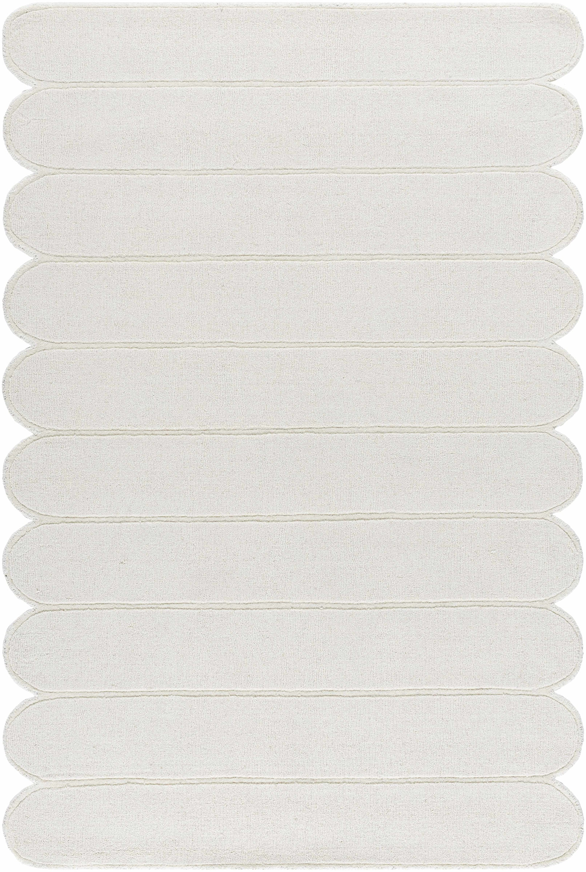 Tayte White Abstract Area Rug