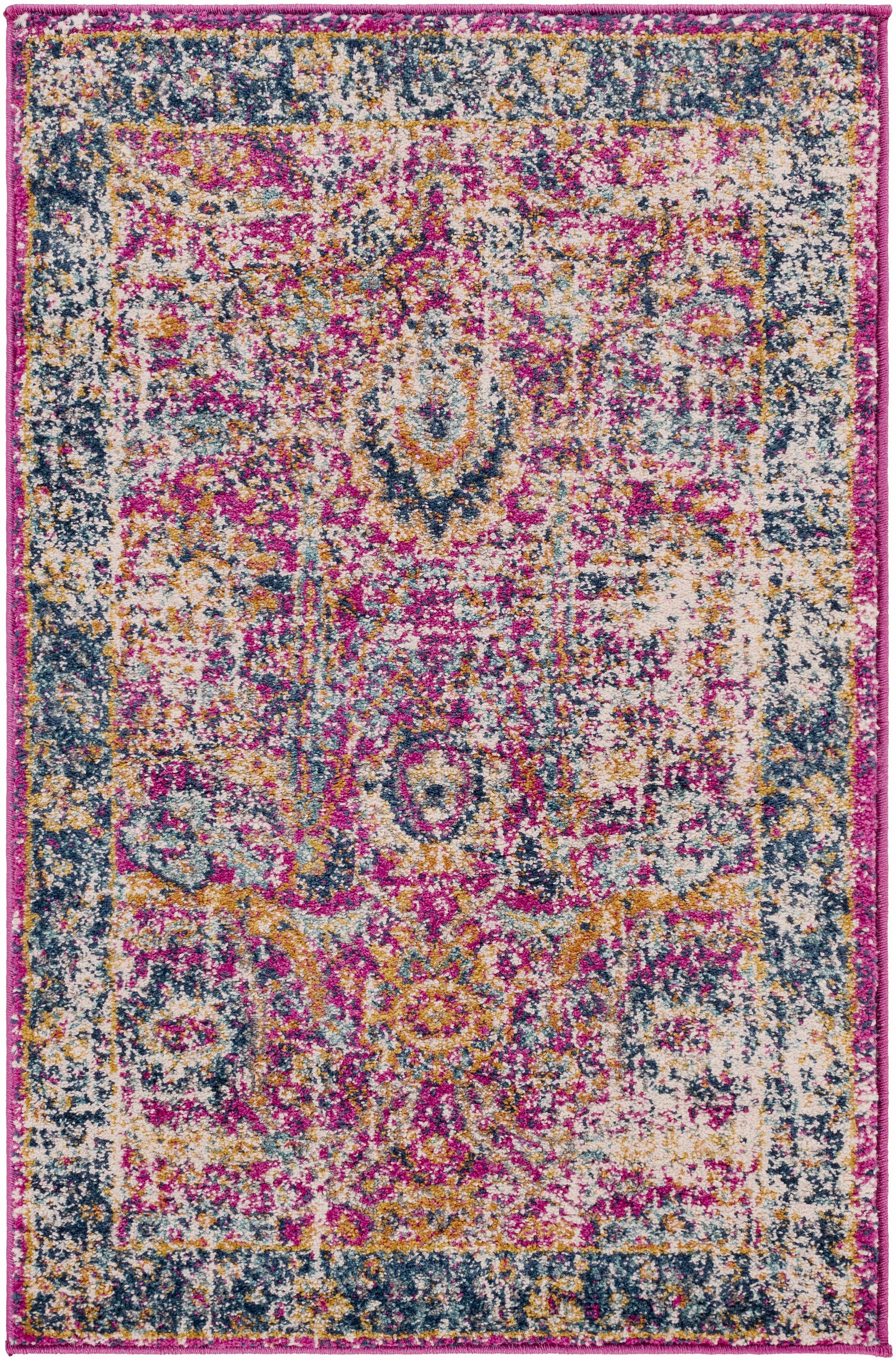 Vick Colorful Burgundy Rug