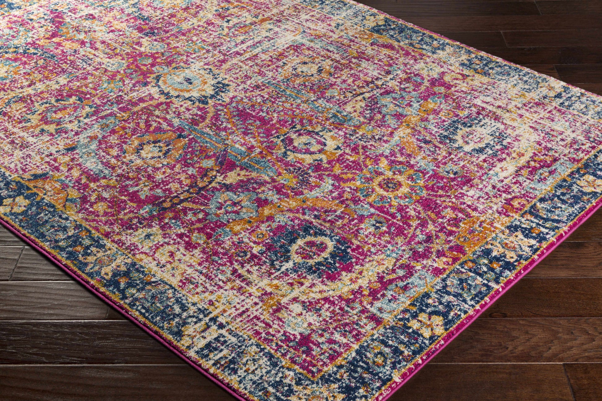 Vick Colorful Burgundy Rug