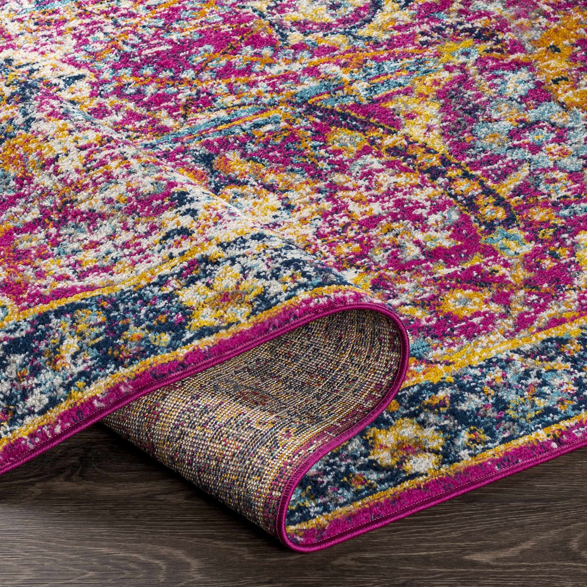 Vick Colorful Burgundy Rug