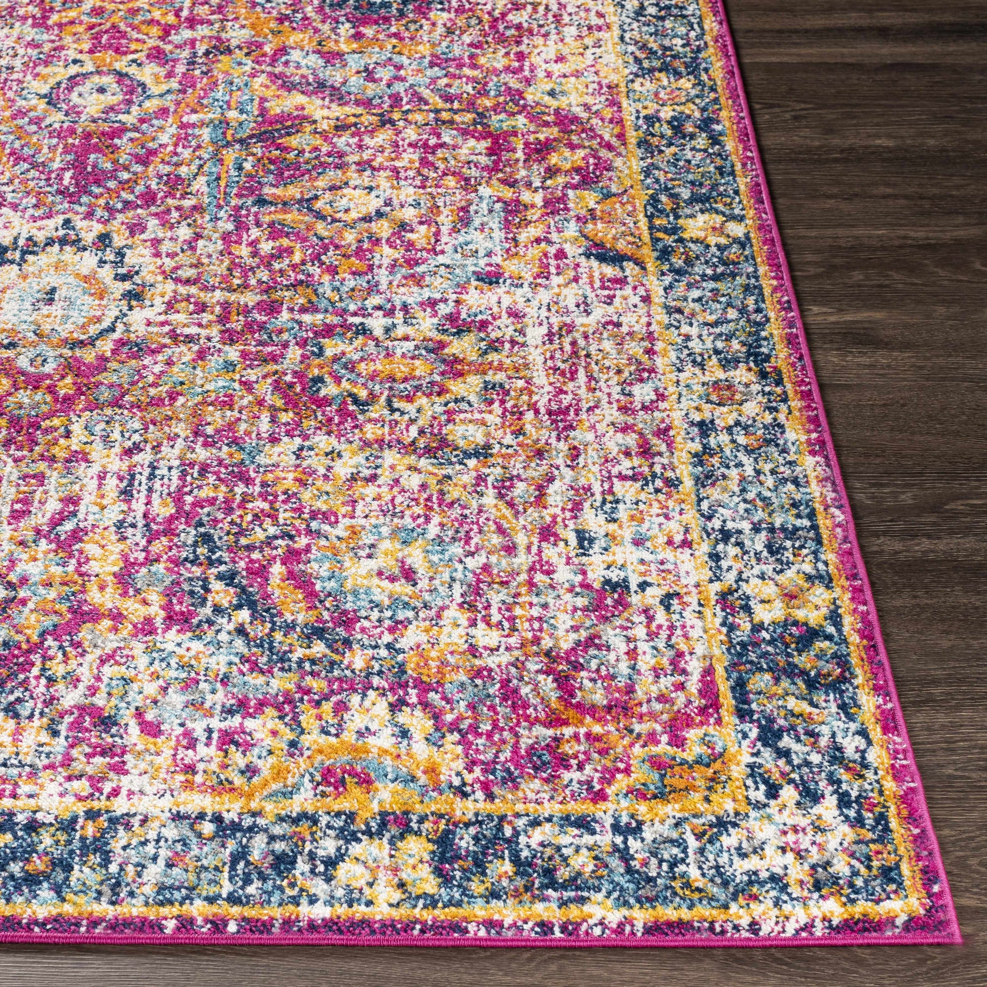 Vick Colorful Burgundy Rug