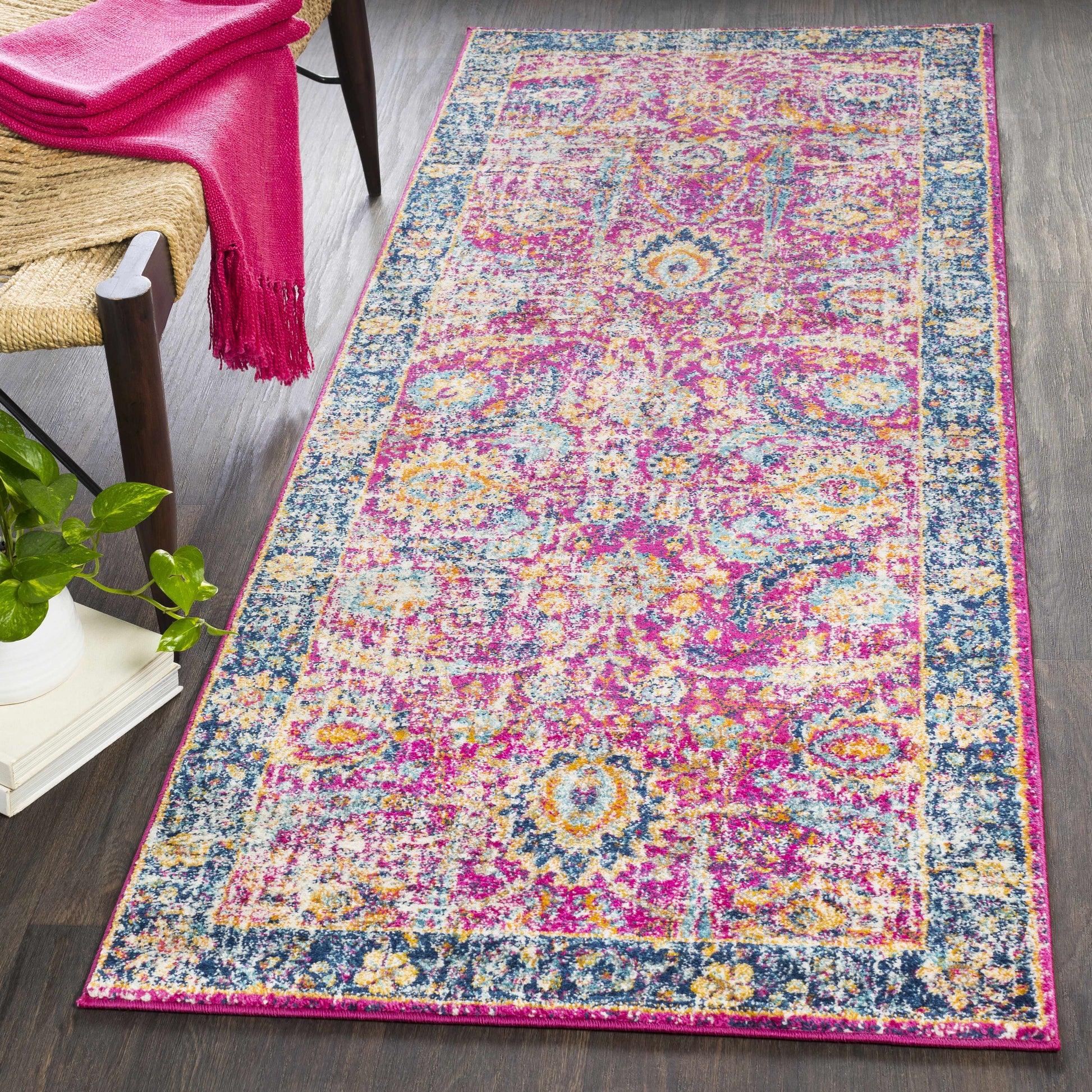 Vick Colorful Burgundy Rug