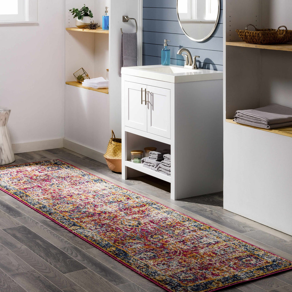 Vick Colorful Burgundy Rug