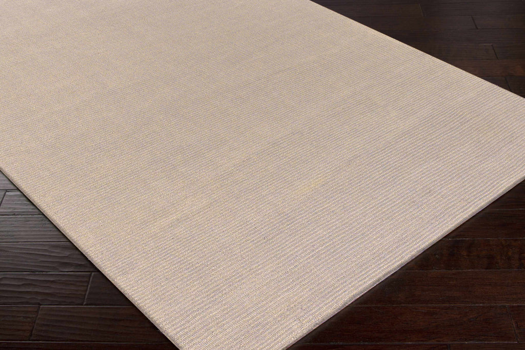 Brockton Solid Tan Hand Loomed Wool Area Rug
