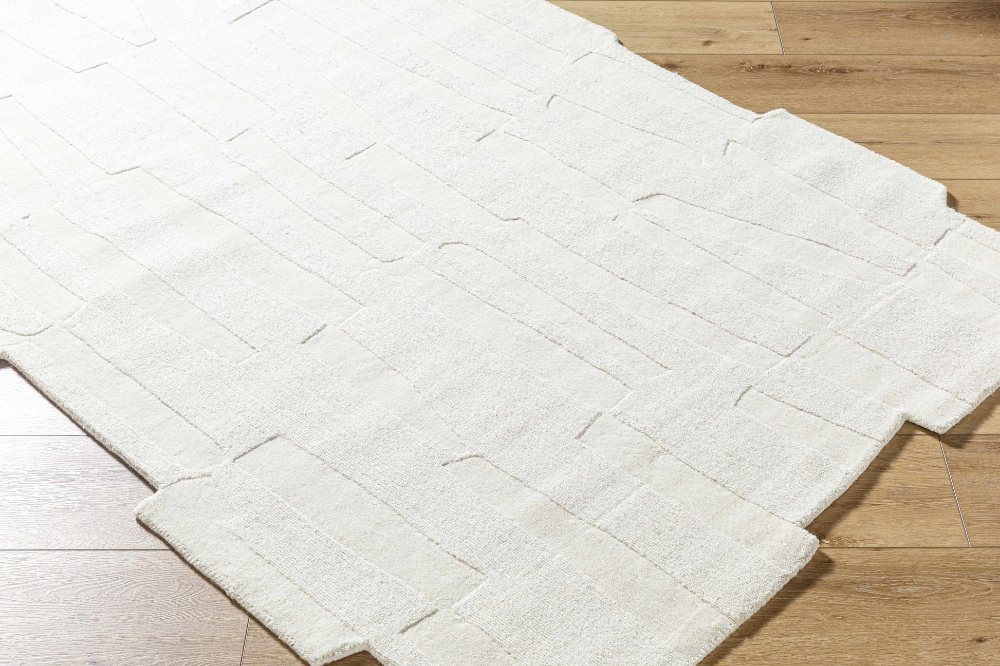 Yonah White Abstract Area Rug