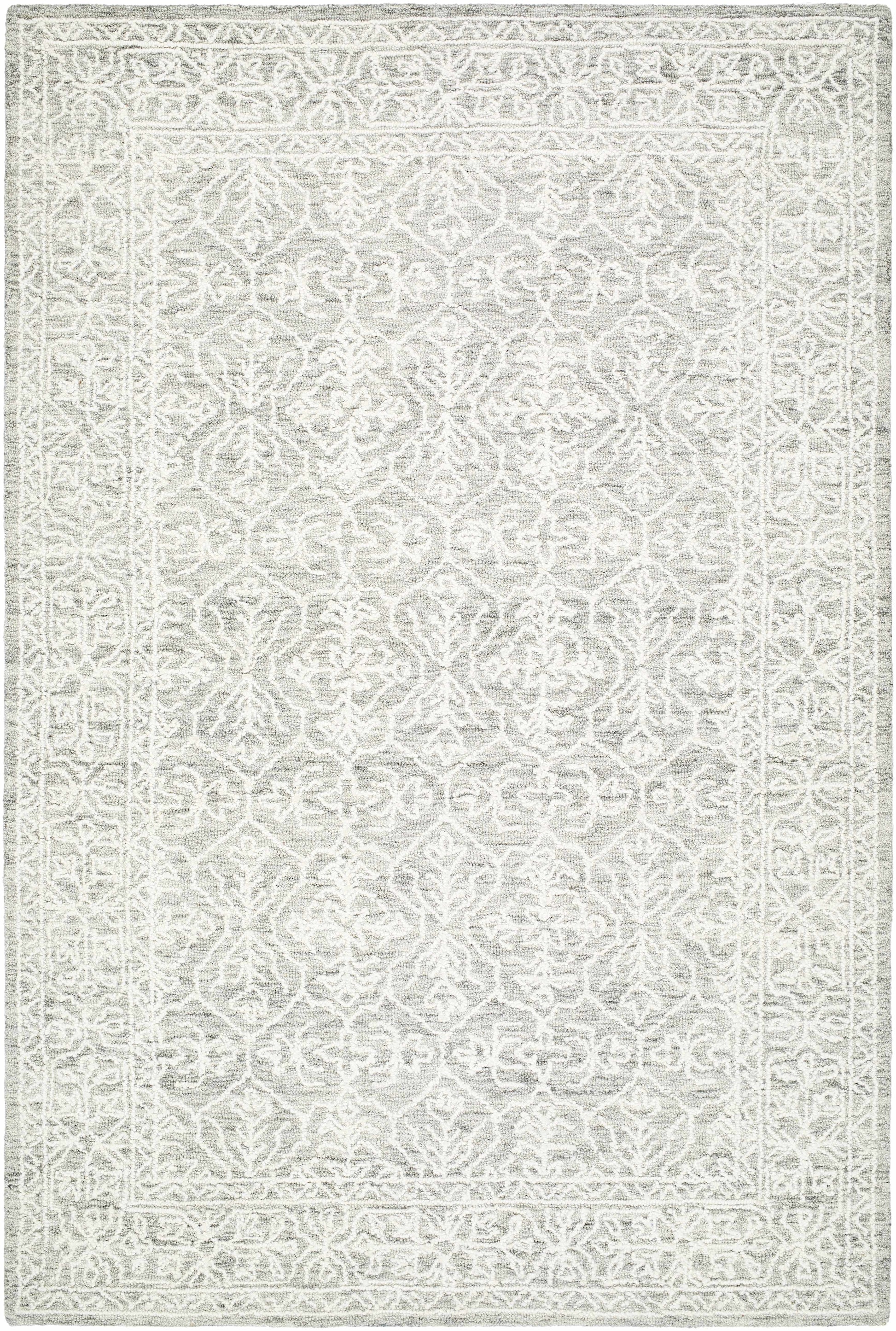 Yadid Gray Wool Area Rug