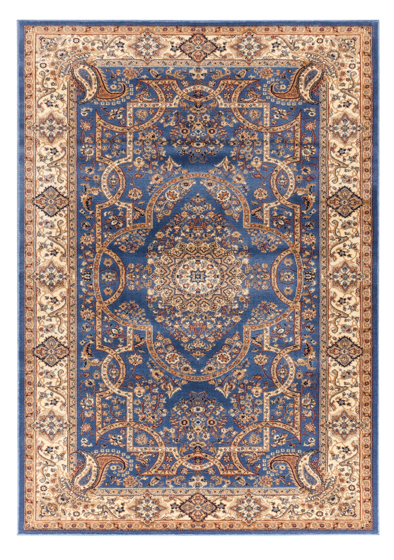 Roya Navy Blue Medallion Oriental Area Rugs