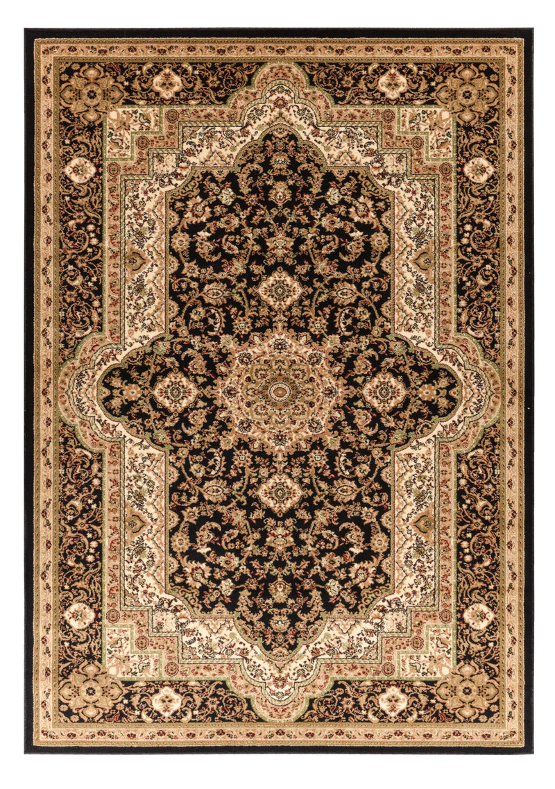 Parisa Black Victorian Oriental Area Rugs