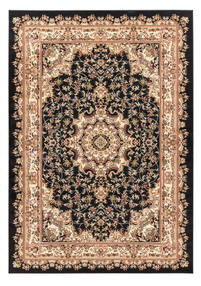 Yasmin Black Victorian Oriental Area Rugs