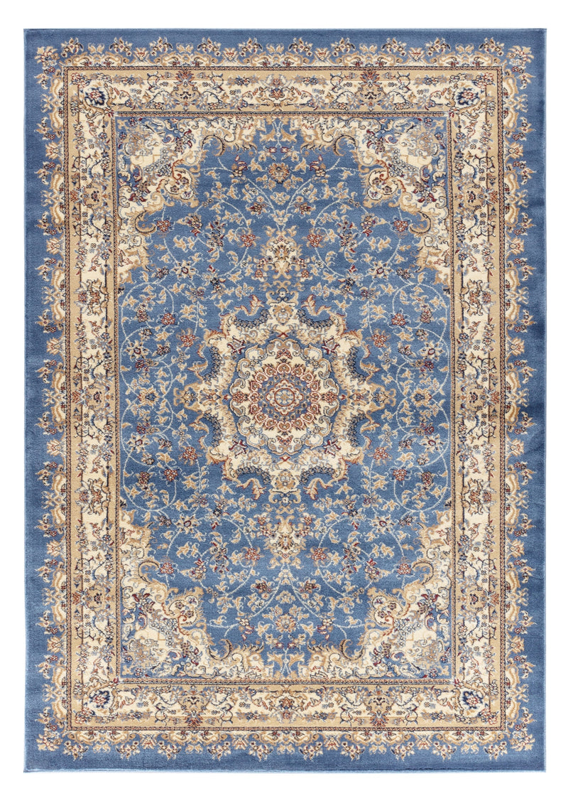 Yasmin Blue Victorian Oriental Area Rugs