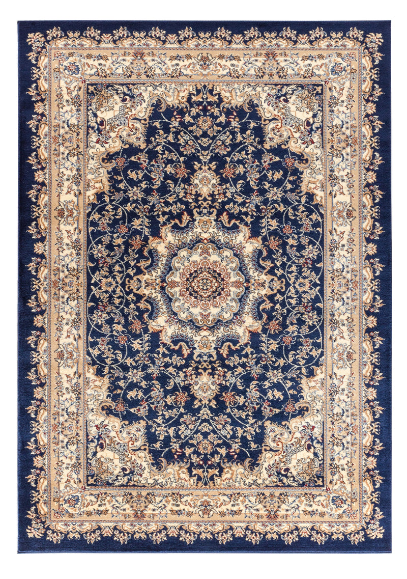 Yasmin Navy Blue Victorian Oriental Area Rugs