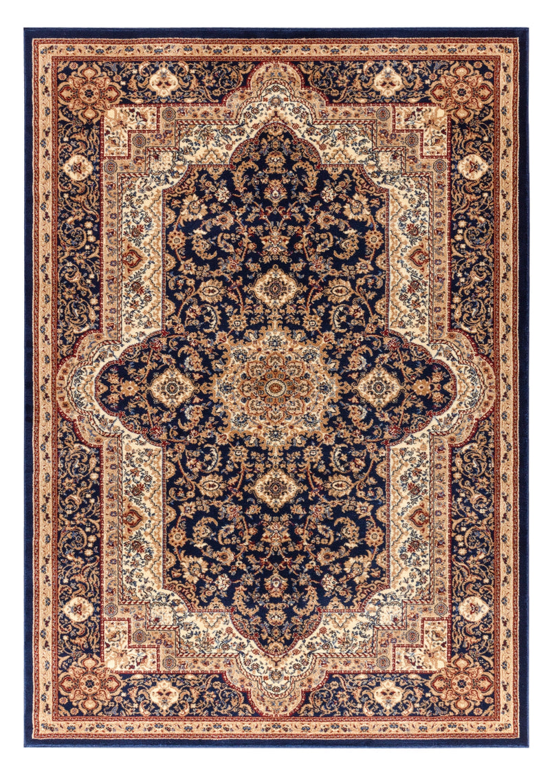 Parisa Navy Blue Victorian Oriental Area Rugs