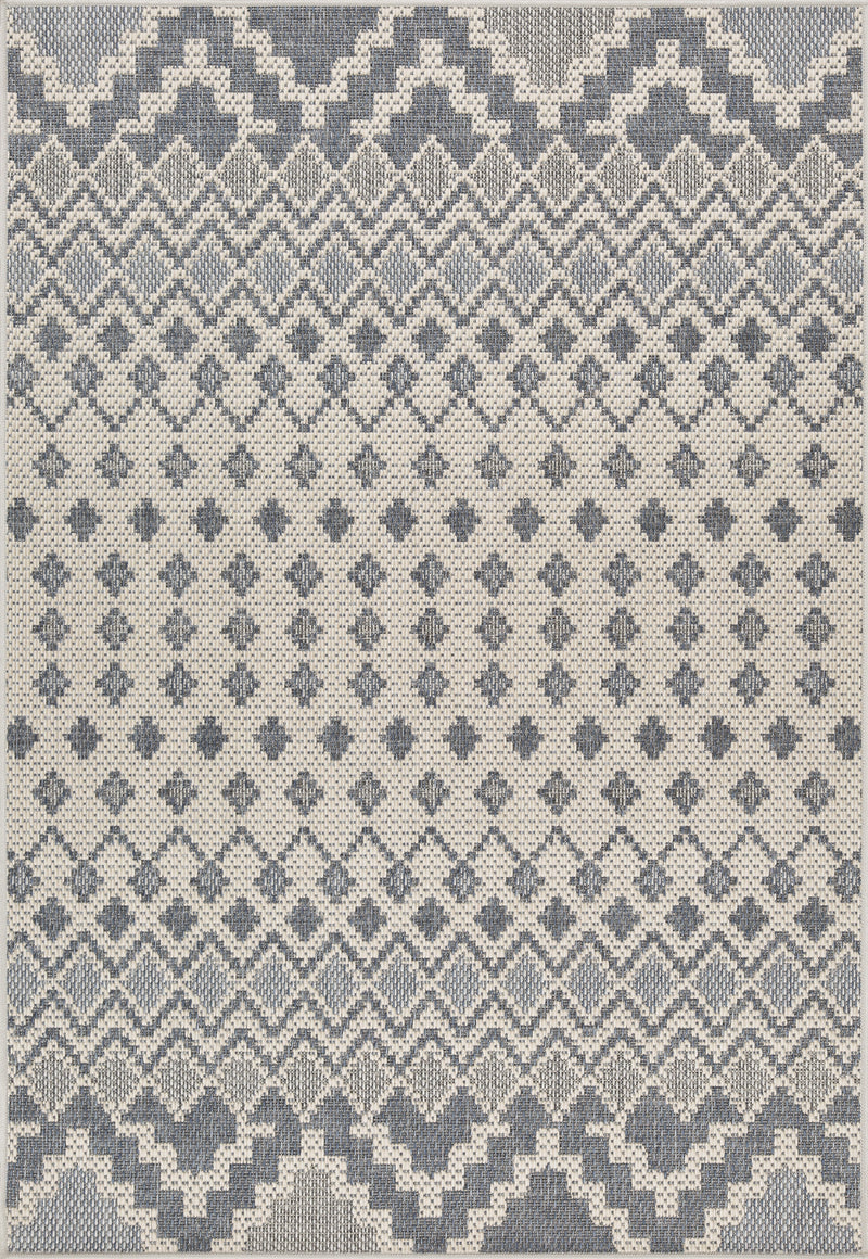 07 Gray Modern Contemporary Indoor-Outdoor Area Rug