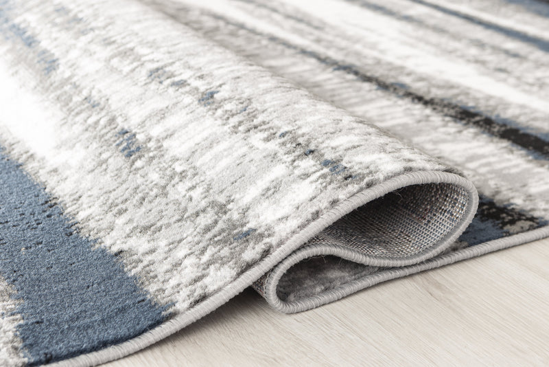 Sadie Blue Abstract Contemporary Area Rugs