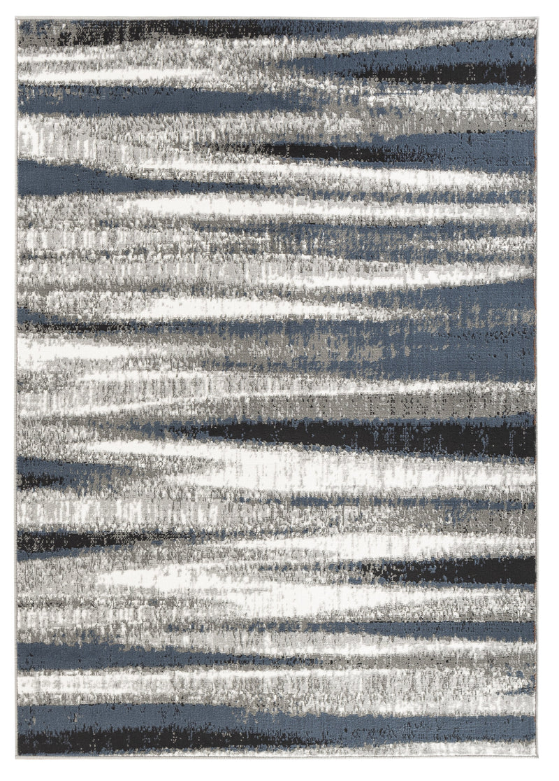 Sadie Blue Abstract Contemporary Area Rugs