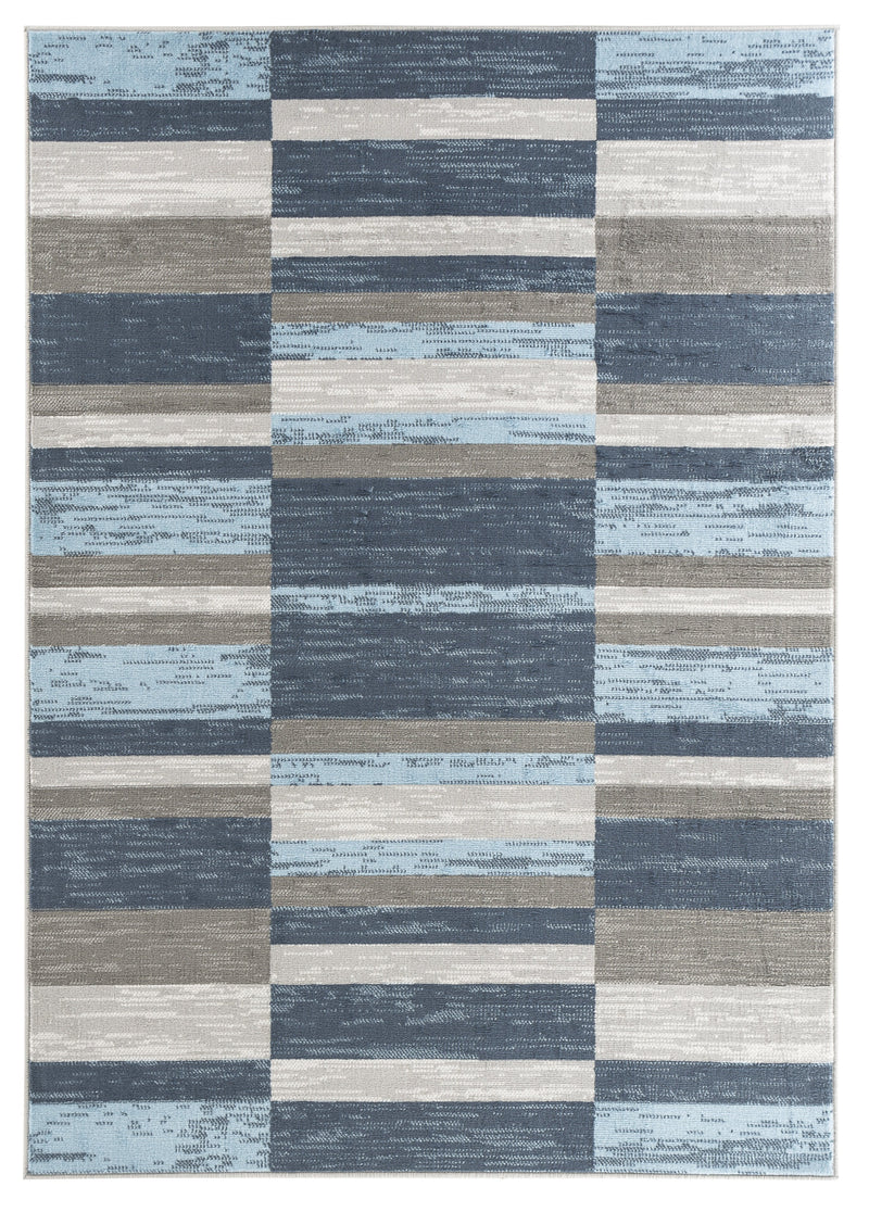 Emilia Blue Abstract Contemporary Area Rugs