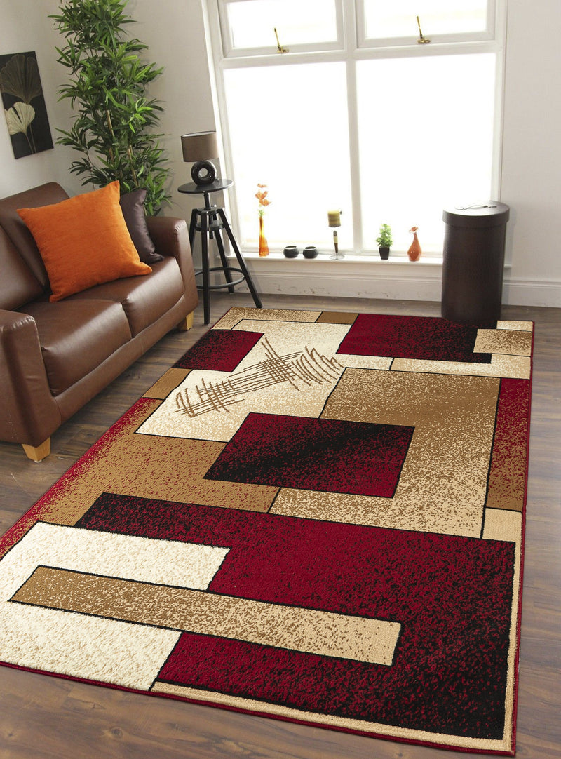 Gianna Beige Geometric Contemporary Area Rugs