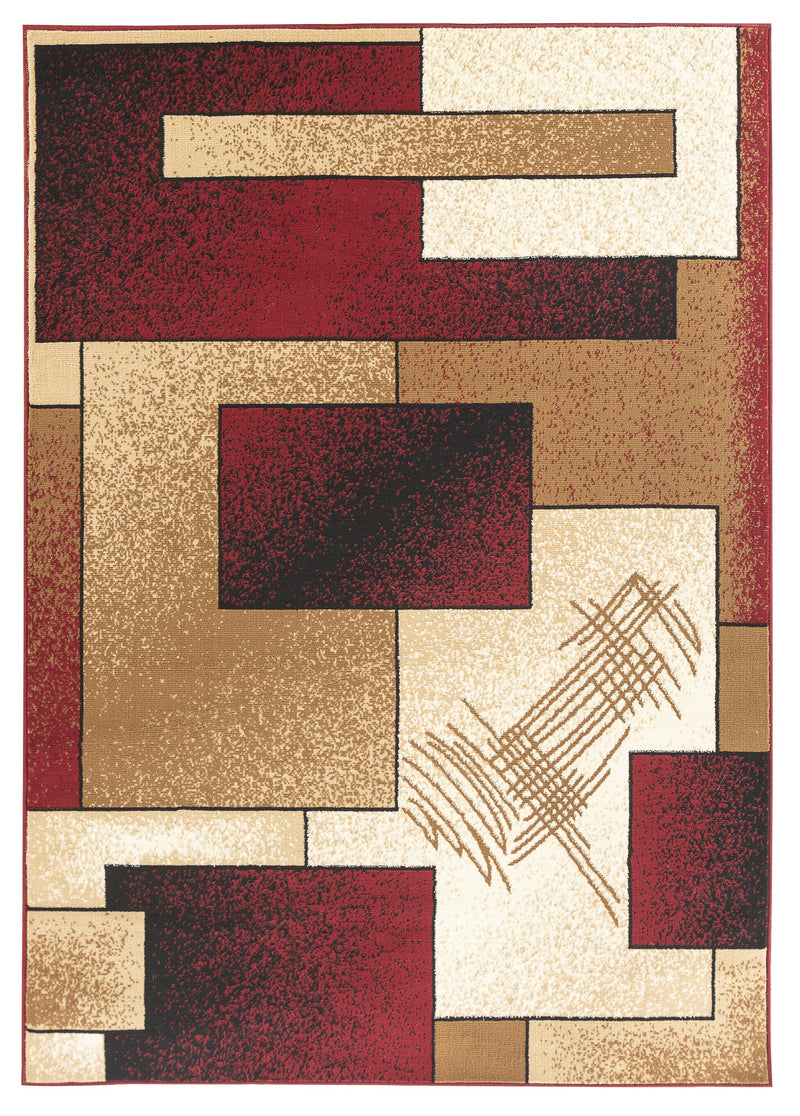 Gianna Beige Geometric Contemporary Area Rugs