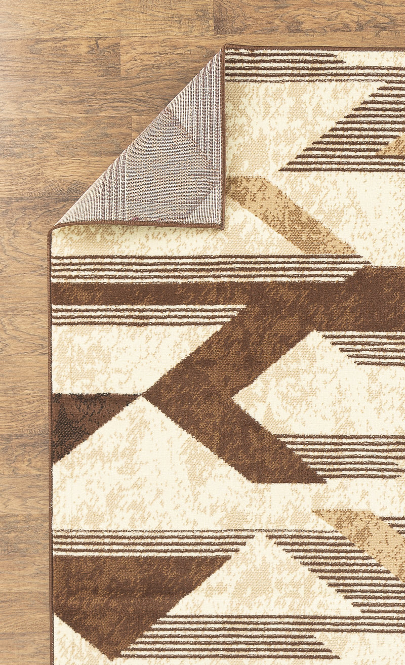 Maya Beige Abstract Contemporary Area Rugs