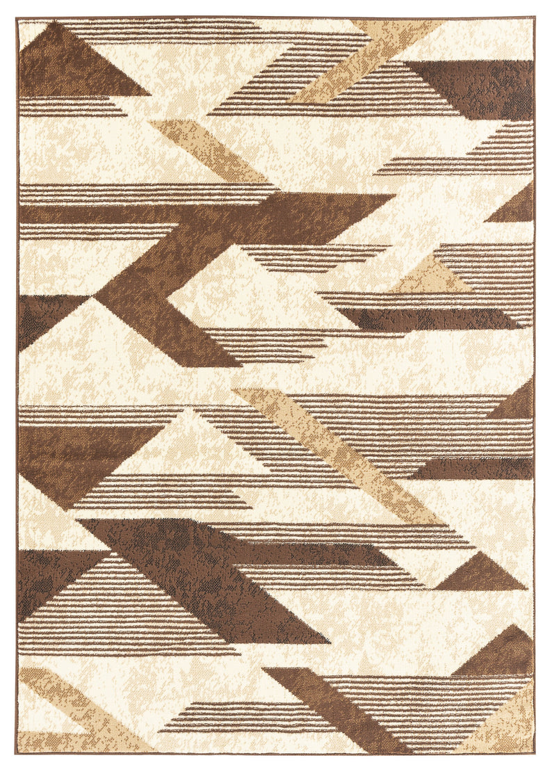 Maya Beige Abstract Contemporary Area Rugs