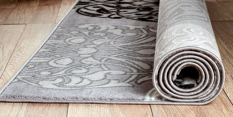 Atlas Gray Black Contemporary Area Rugs